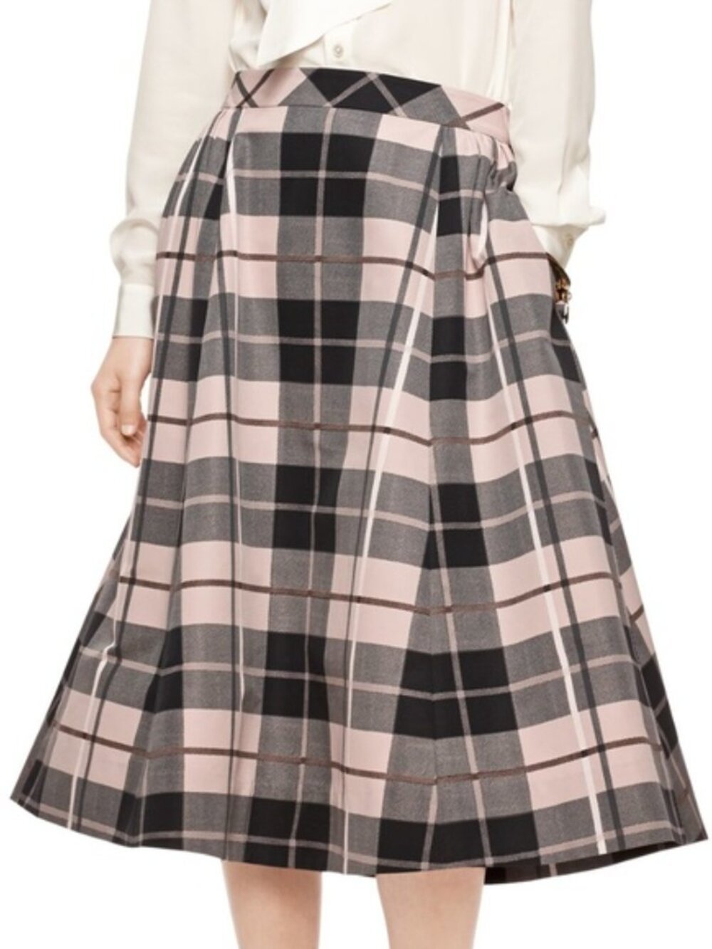 Kate Spade Beige Plaid Skirt